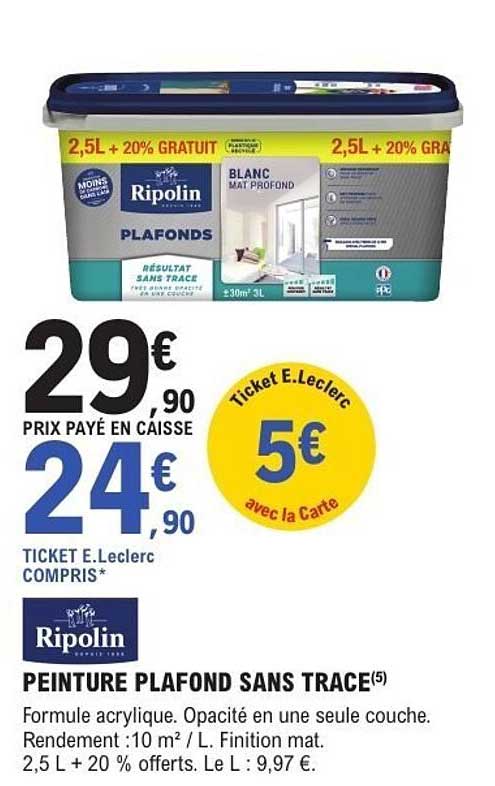 PEINTURE PLAFOND SANS TRACE