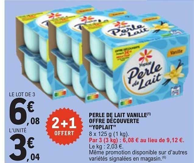 PERLE DE LAIT VANILLE(1) OFFRE DÉCOUVERTE “YOPLAIT”