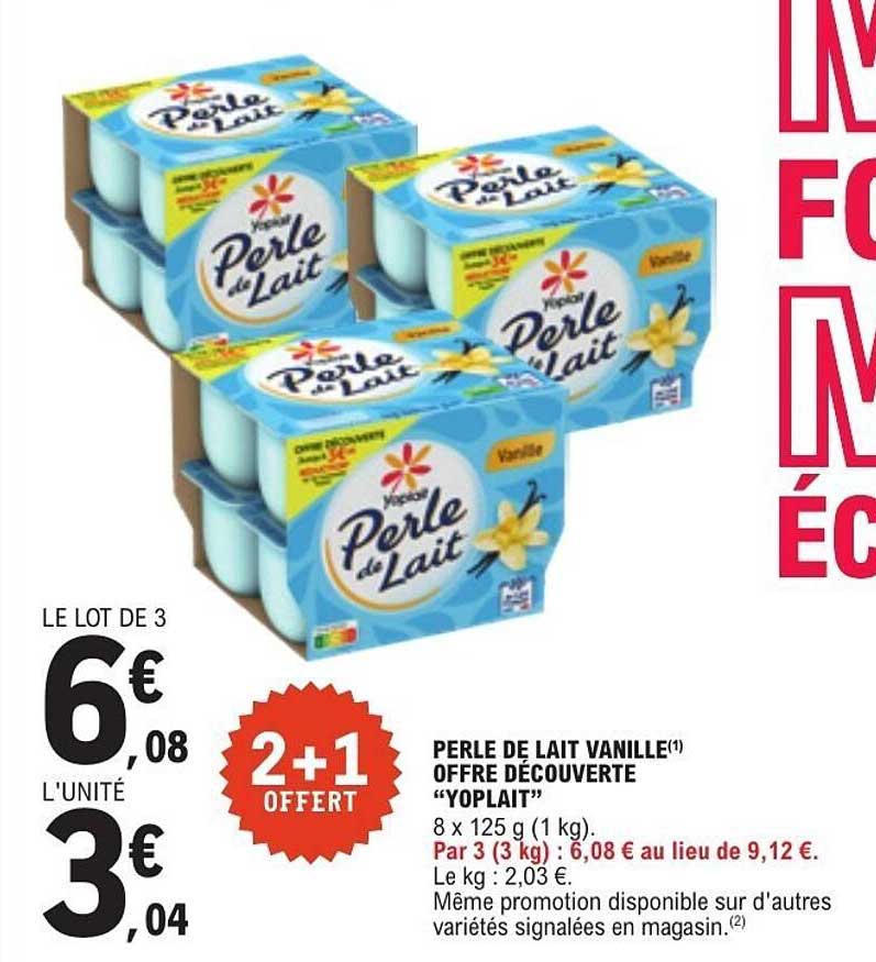 PERLE DE LAIT VANILLE(1) OFFRE DÉCOUVERTE “YOPLAIT”