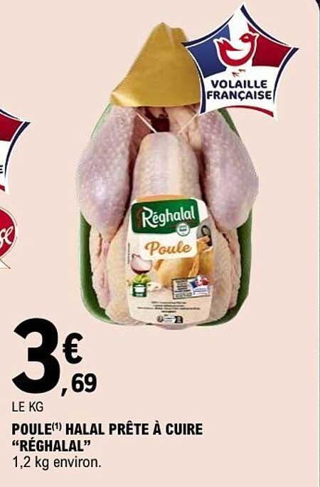 POULE(1) HALAL PRÊTE À CUIRE “RÉGHALAL”