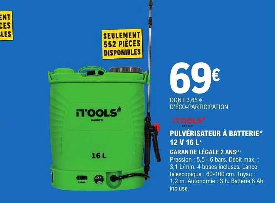PULVÉRISATEUR À BATTERIE* 12 V 16 L*