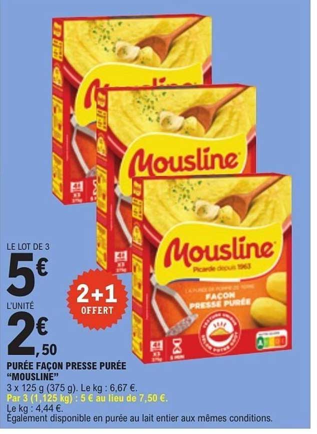PURÉE FAÇON PRESSE PURÉE “MOUSLINE”