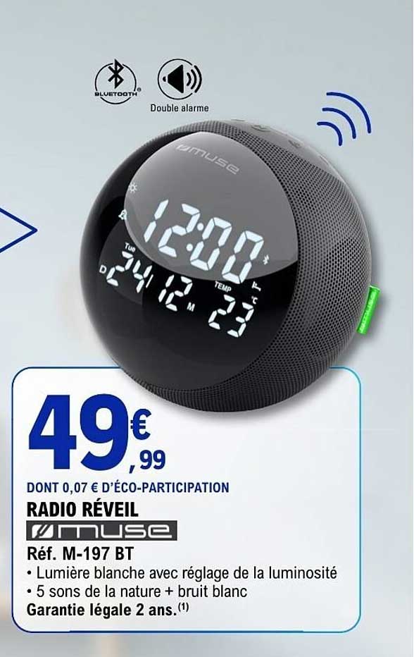 RADIO RÉVEIL muse Réf. M-197 BT