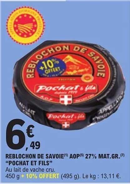 REBLOCHON DE SAVOIE AOP 27% MAT.GR. “POCHAT ET FILS”