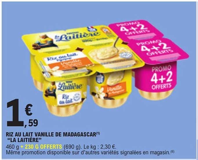 RIZ AU LAIT VANILLE DE MADAGASCAR “LA LAITIERE”