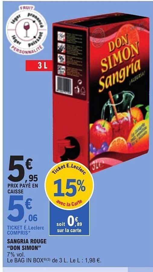 SANGRIA ROUGE “DON SIMON”