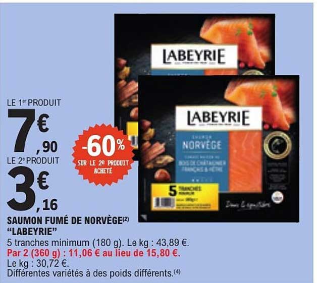 SAUMON FUMÉ DE NORVÈGE “LABEYRIE”