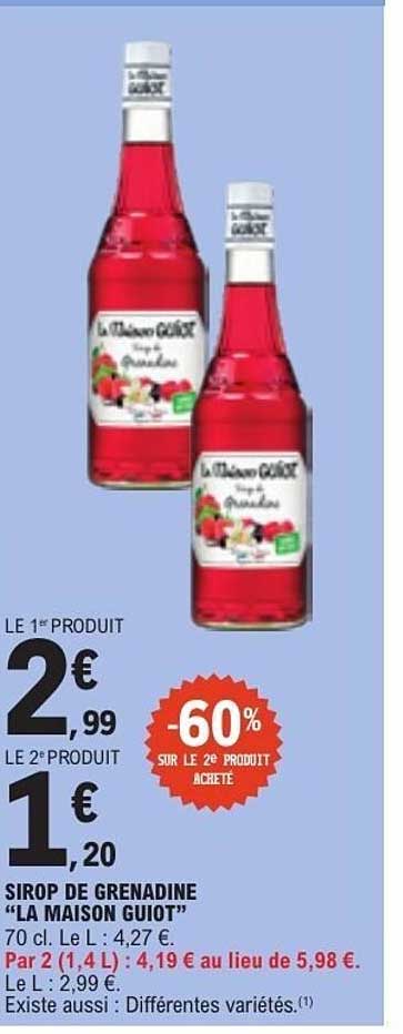 SIROP DE GRENADINE “LA MAISON GUIOT”