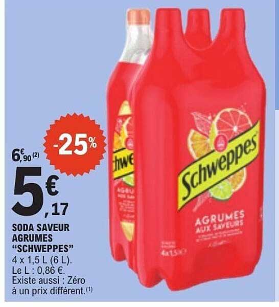 SODA SAVEUR AGRUMES “SCHWEPPES”