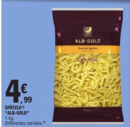 SPÄTZLE (9) “ALB-GOLD” 1 kg. Différentes variétés. (6)