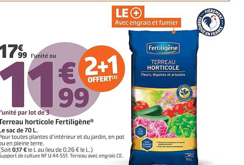 Terreau horticole Fertiligène