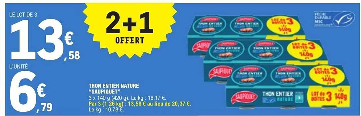 THON ENTIER NATURE “SAUPIQUET”