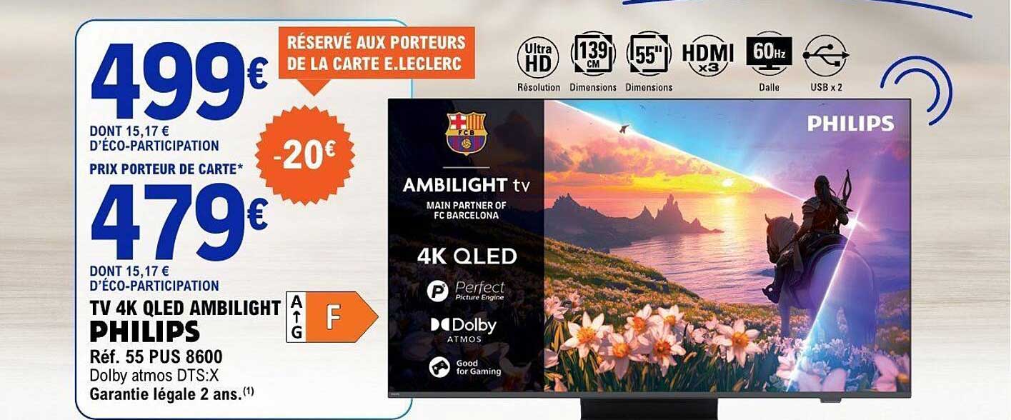 TV 4K QLED AMBILIGHT PHILIPS