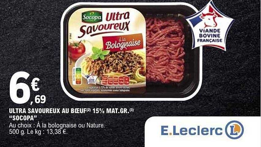 ULTRA SAVOUREUX AU BŒUF 15% MAT.GR. «SOCOPA»