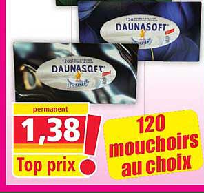 120 mouchoirs au choix