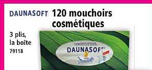 120 mouchoirs cosmétiques