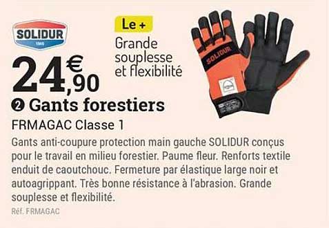 2 Gants forestiers FRMAGAC classe 1