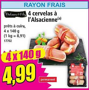 4 cervelas à l'Alsacienne