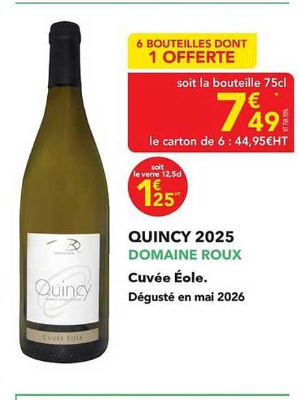 6 BOUTEILLES DONT 1 OFFERTE