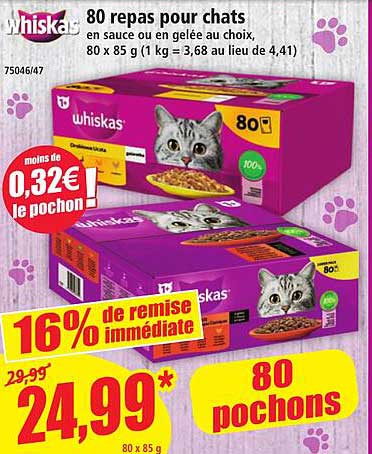 80 repas pour chats