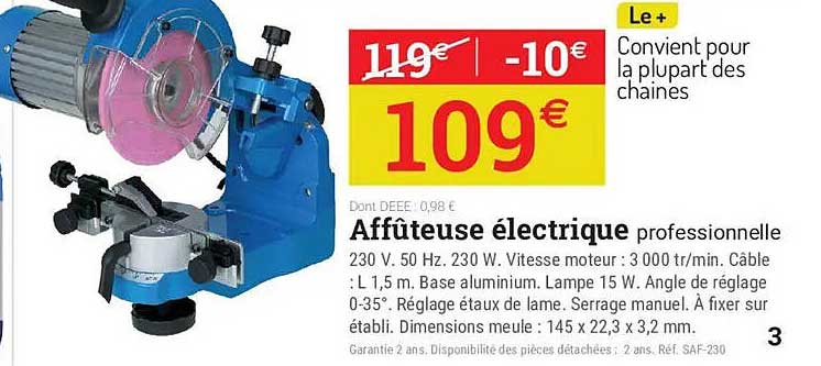 Affûteuse électrique professionnelle