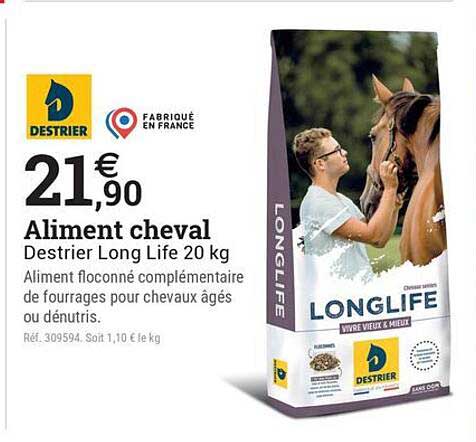 Aliment cheval Destrier Long Life 20 kg