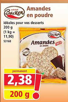 Amandes en poudre