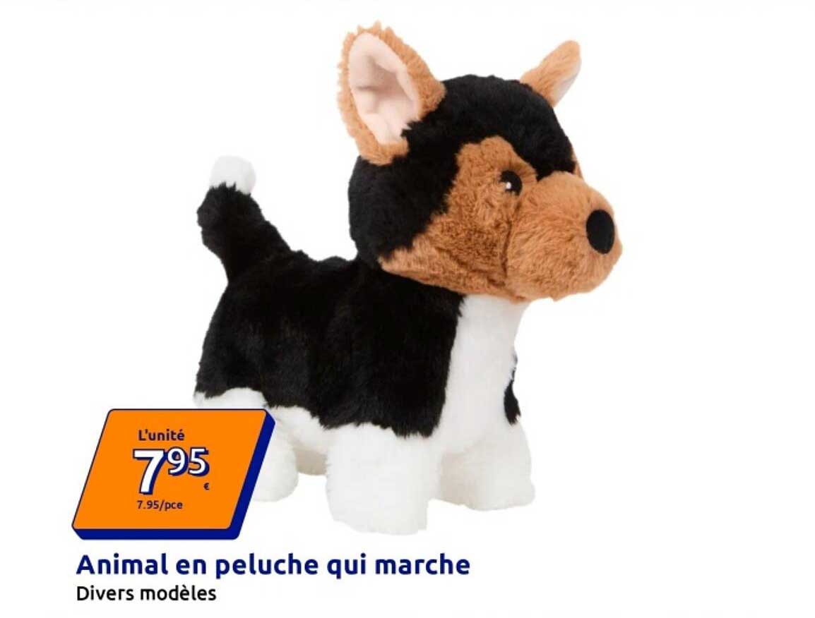 Animal en peluche qui marche