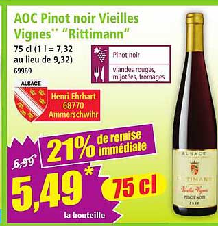 AOC Pinot noir Vieilles Vignes "Rittimann"