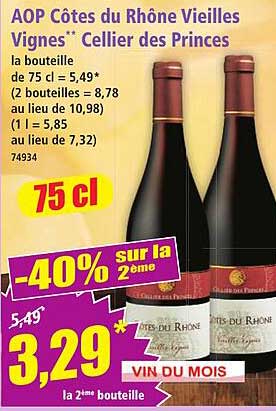 AOP Côtes du Rhône Vieilles Vignes" Cellier des Princes