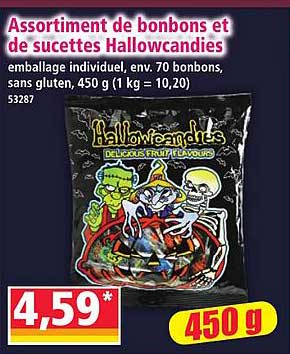 Assortiment de bonbons et de sucettes Hallowandies