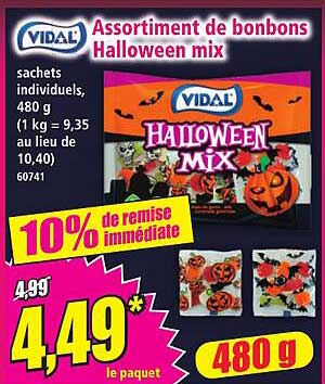 Assortiment de bonbons Halloween mix