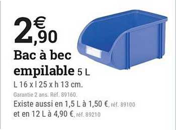 Bac à bec empilable 5 L