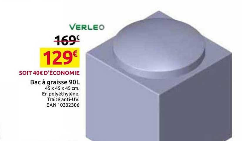 Bac à graisse 90L