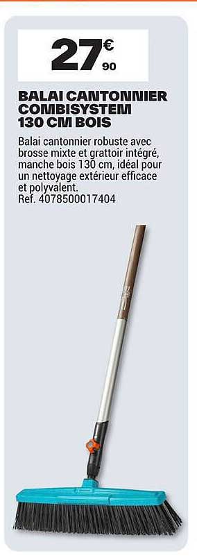 BALAI CANTONNIER COMBISYSTEM 130 CM BOIS