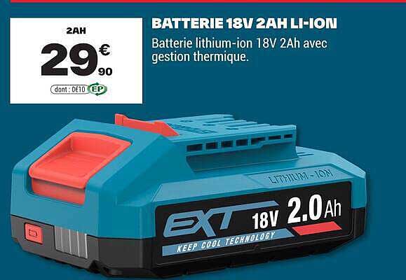 BATTERIE 18V 2AH LI-ION