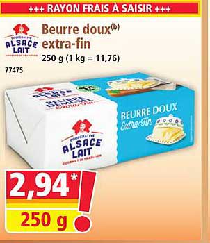 Beurre doux extra-fin