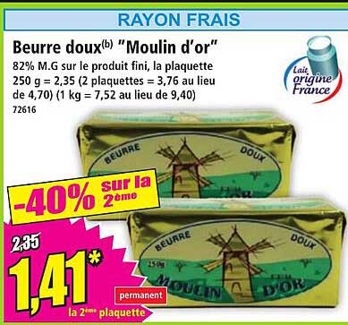 Beurre doux(b) “Moulin d’or”