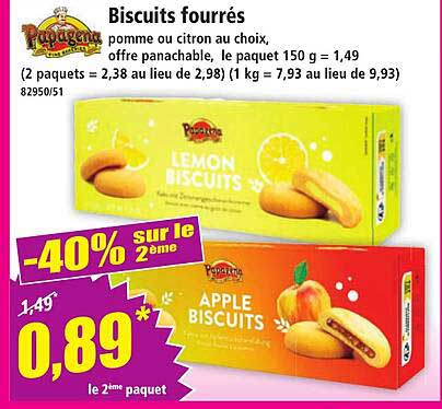 Biscuits fourrés