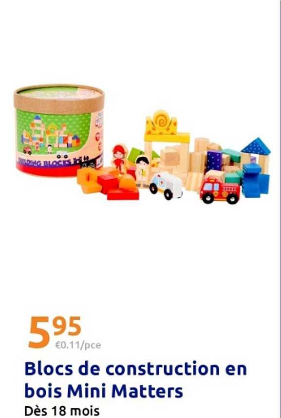 Blocs de construction en bois Mini Matters