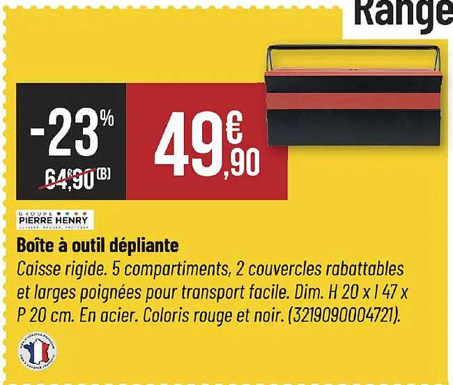Boîte à outil dépliante
