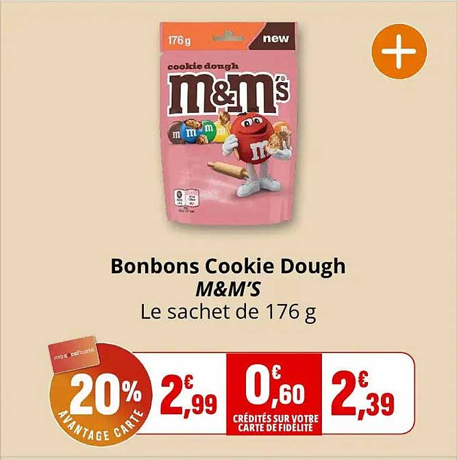 Bonbons Cookie Dough M&M'S Le sachet de 176 g