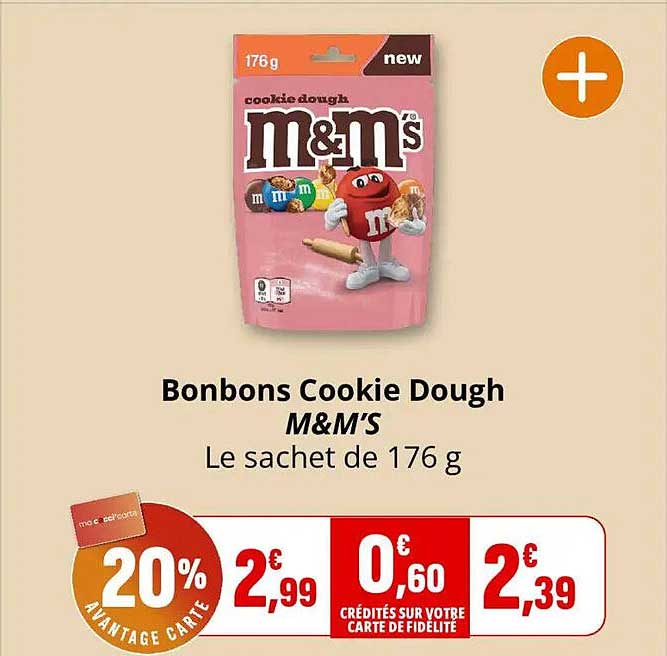 Bonbons Cookie Dough M&M’S Le sachet de 176 g