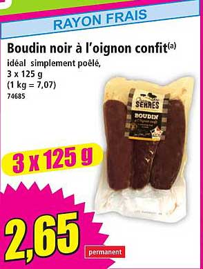 Boudin noir à l’oignon confit(a)