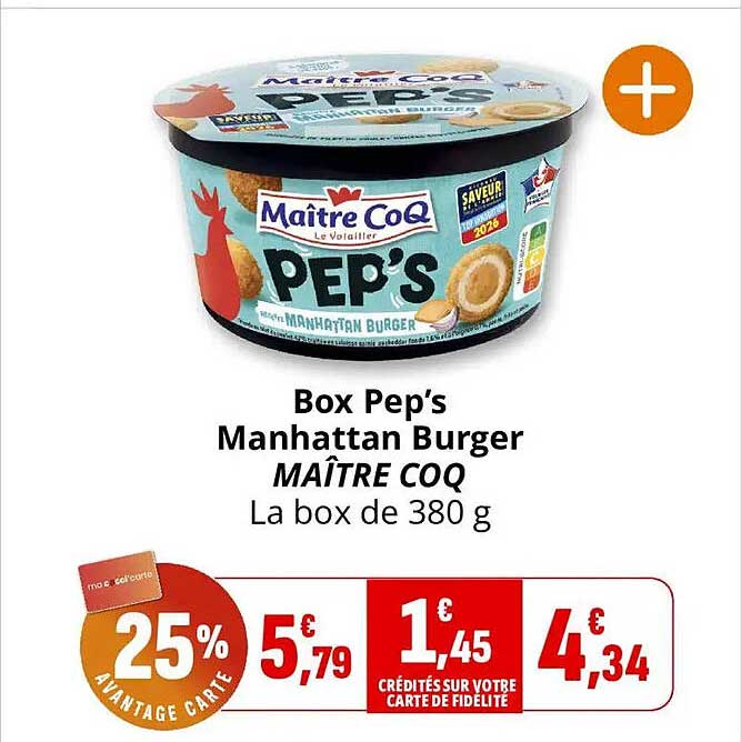 Box Pep's Manhattan Burger MAÎTRE COQ La box de 380 g