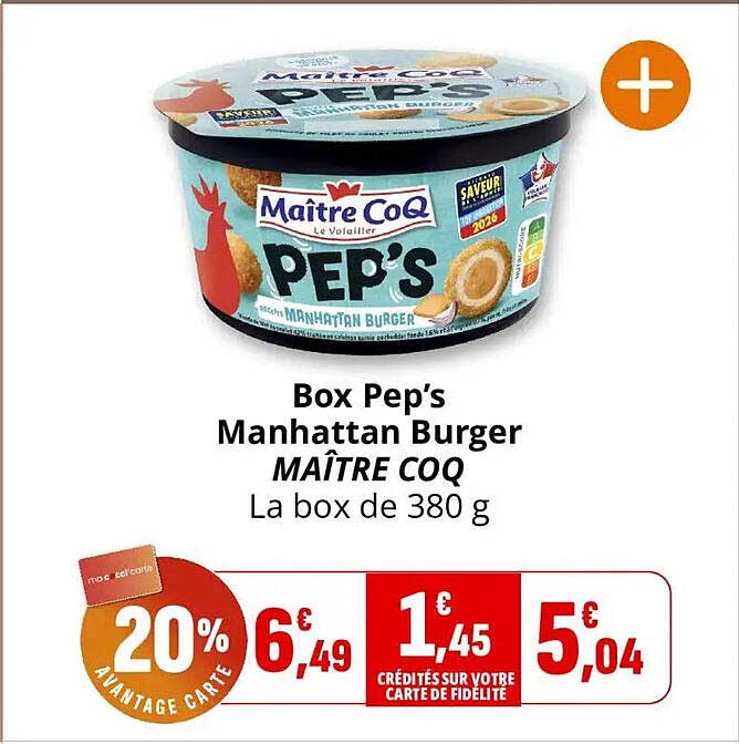 Box Pep's Manhattan Burger MAÎTRE COQ La box de 380 g