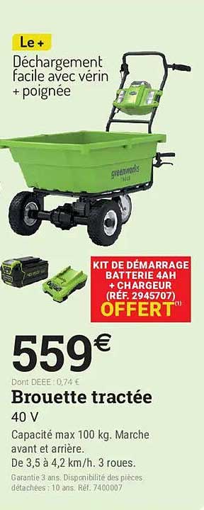 Brouette tractée 40 V