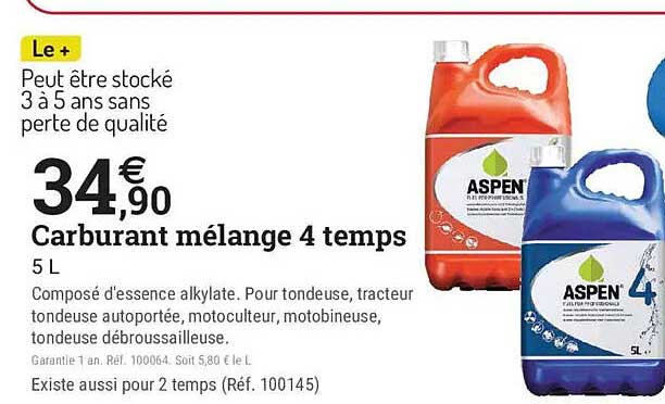 Carburant mélange 4 temps