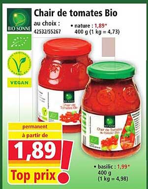 Chair de tomates Bio