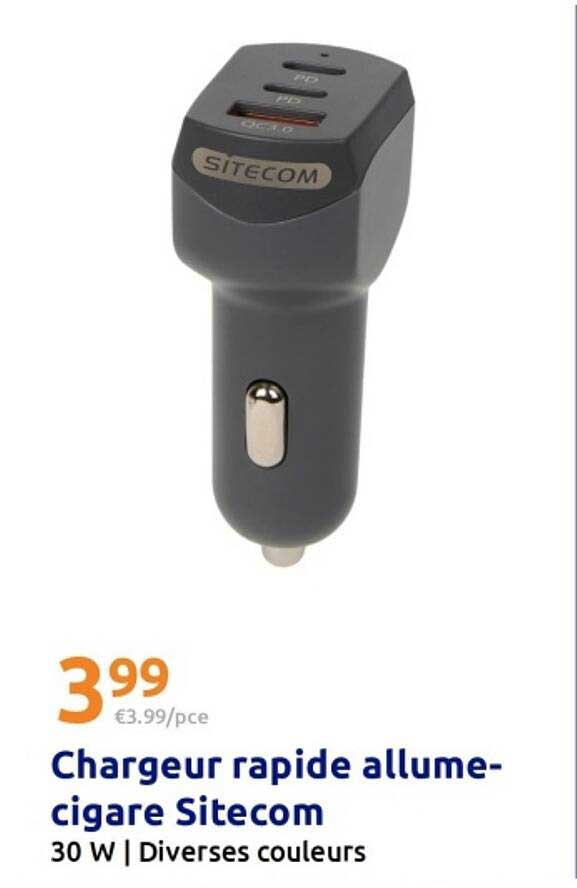 Chargeur rapide allume-cigare Sitecom